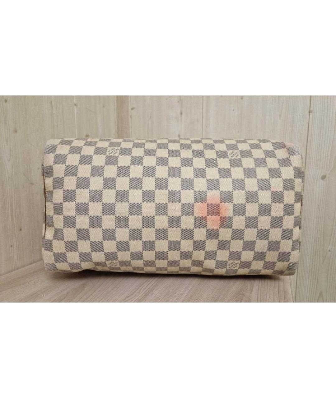 LOUIS VUITTON Белая кожаная сумка с короткими ручками, фото 4