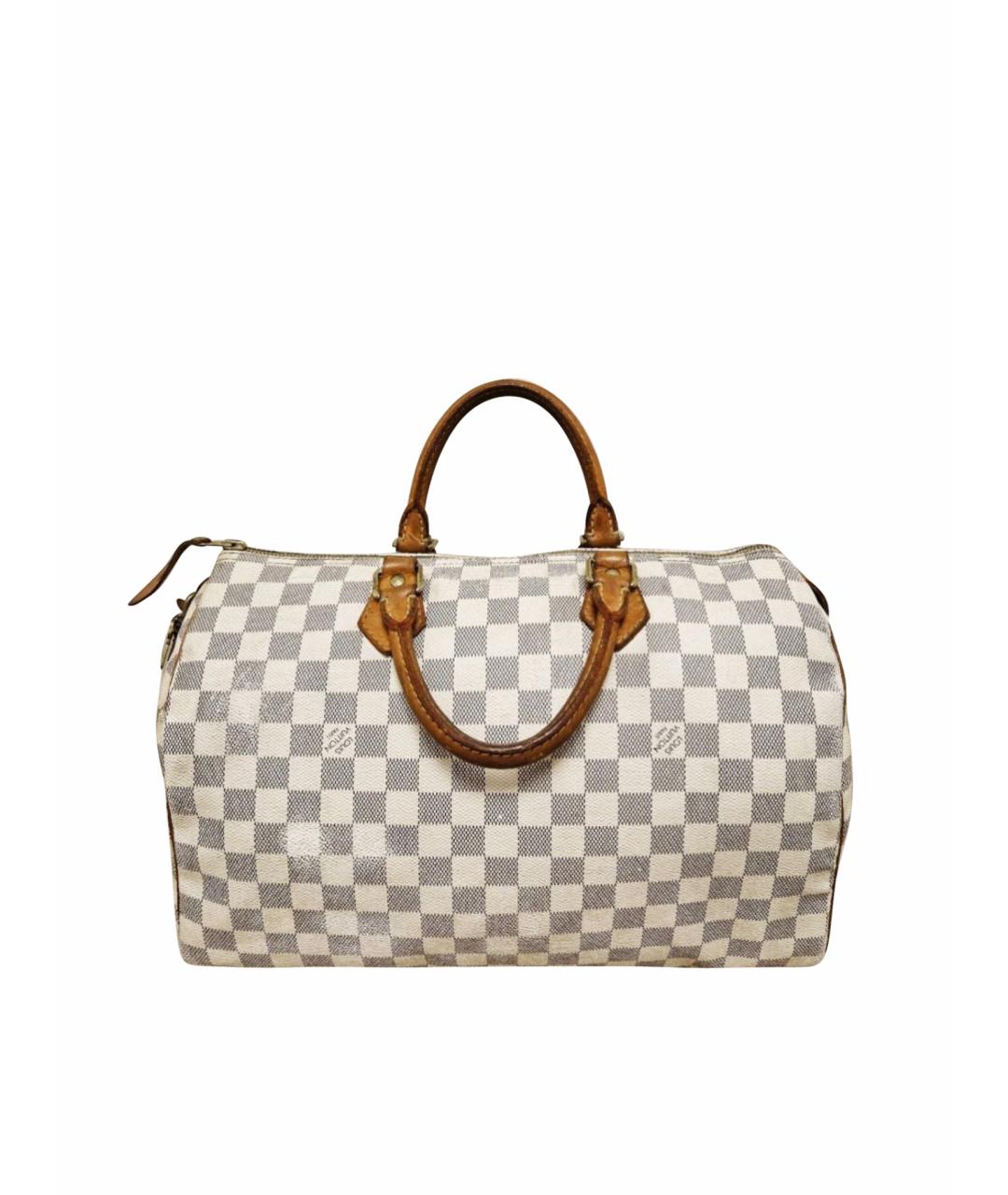 LOUIS VUITTON Белая кожаная сумка с короткими ручками, фото 1
