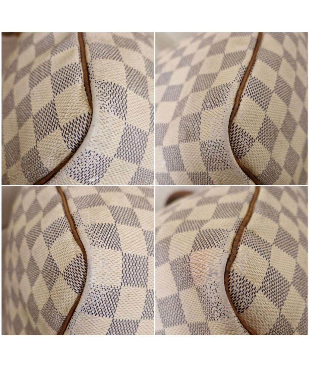 LOUIS VUITTON Белая кожаная сумка с короткими ручками, фото 8