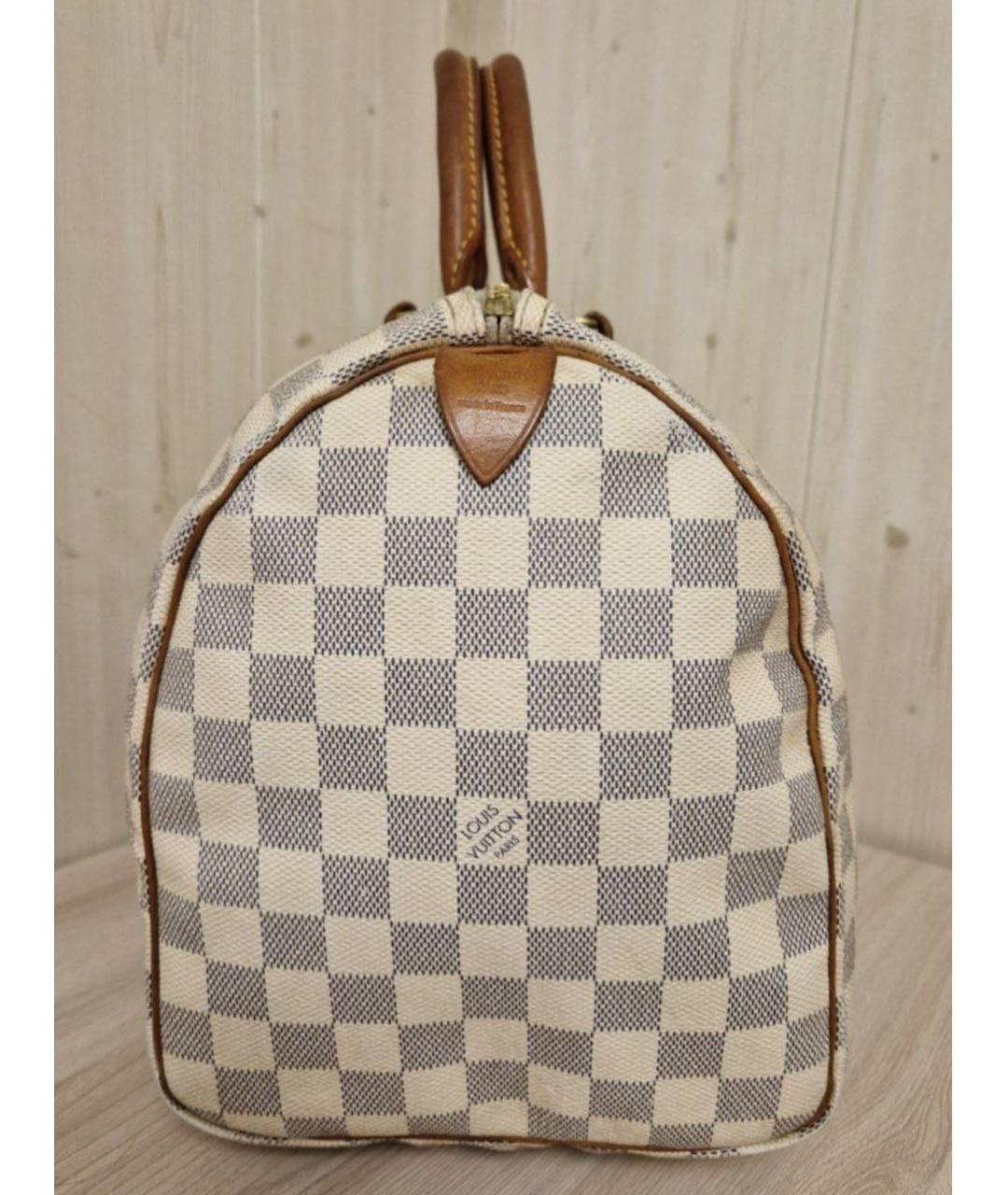 LOUIS VUITTON Белая кожаная сумка с короткими ручками, фото 6