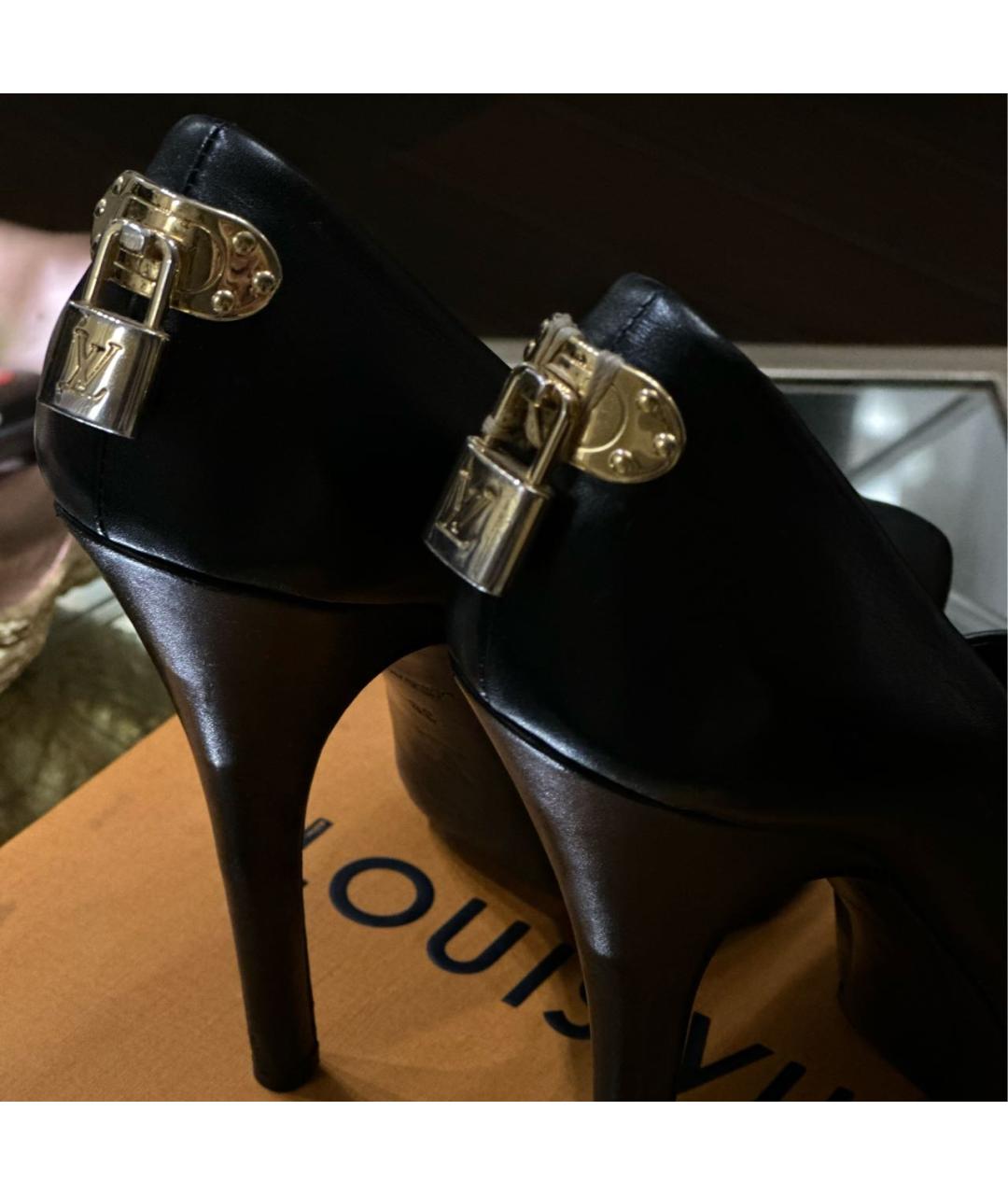 LOUIS VUITTON Черные кожаные туфли, фото 5