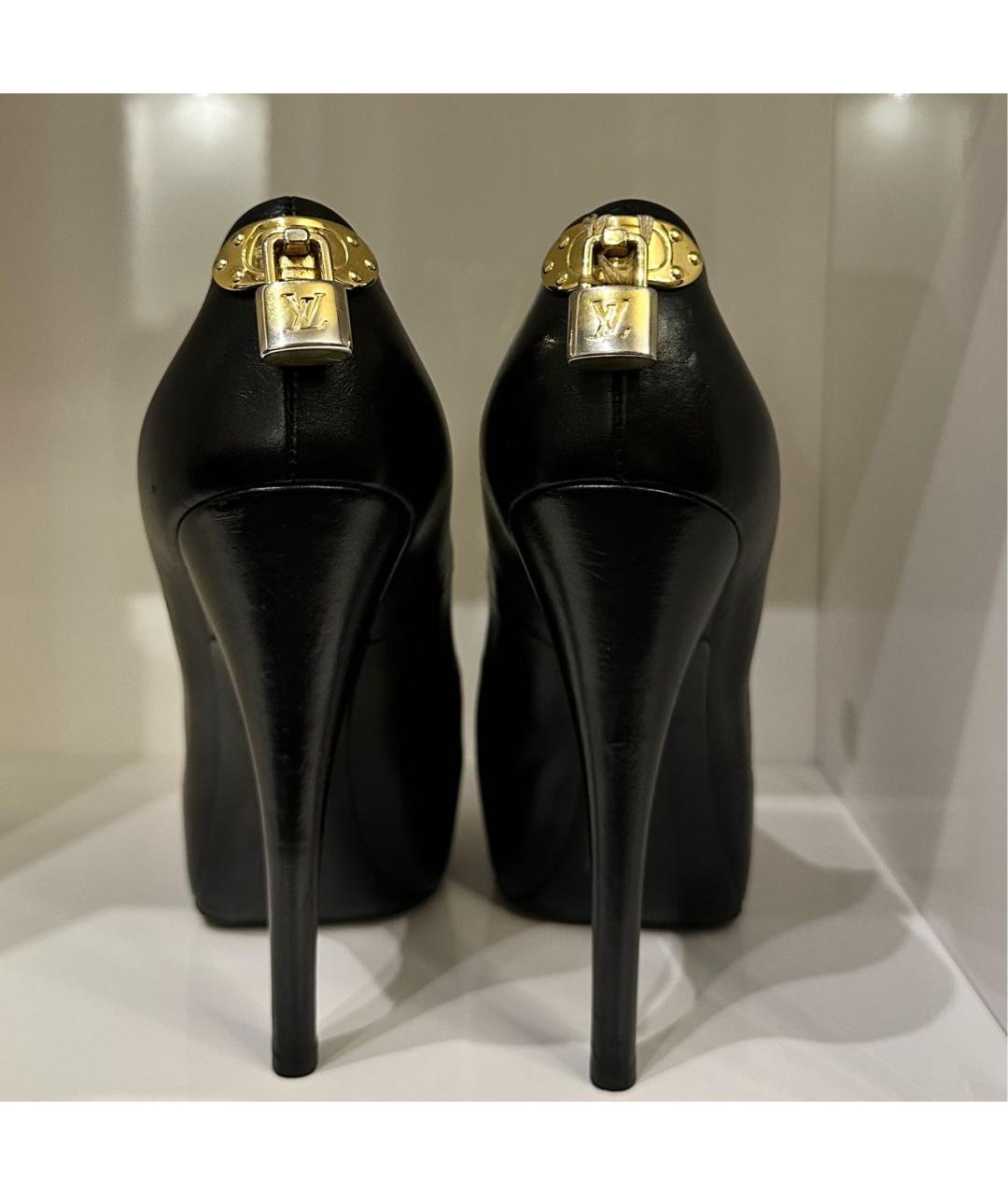 LOUIS VUITTON Черные кожаные туфли, фото 4