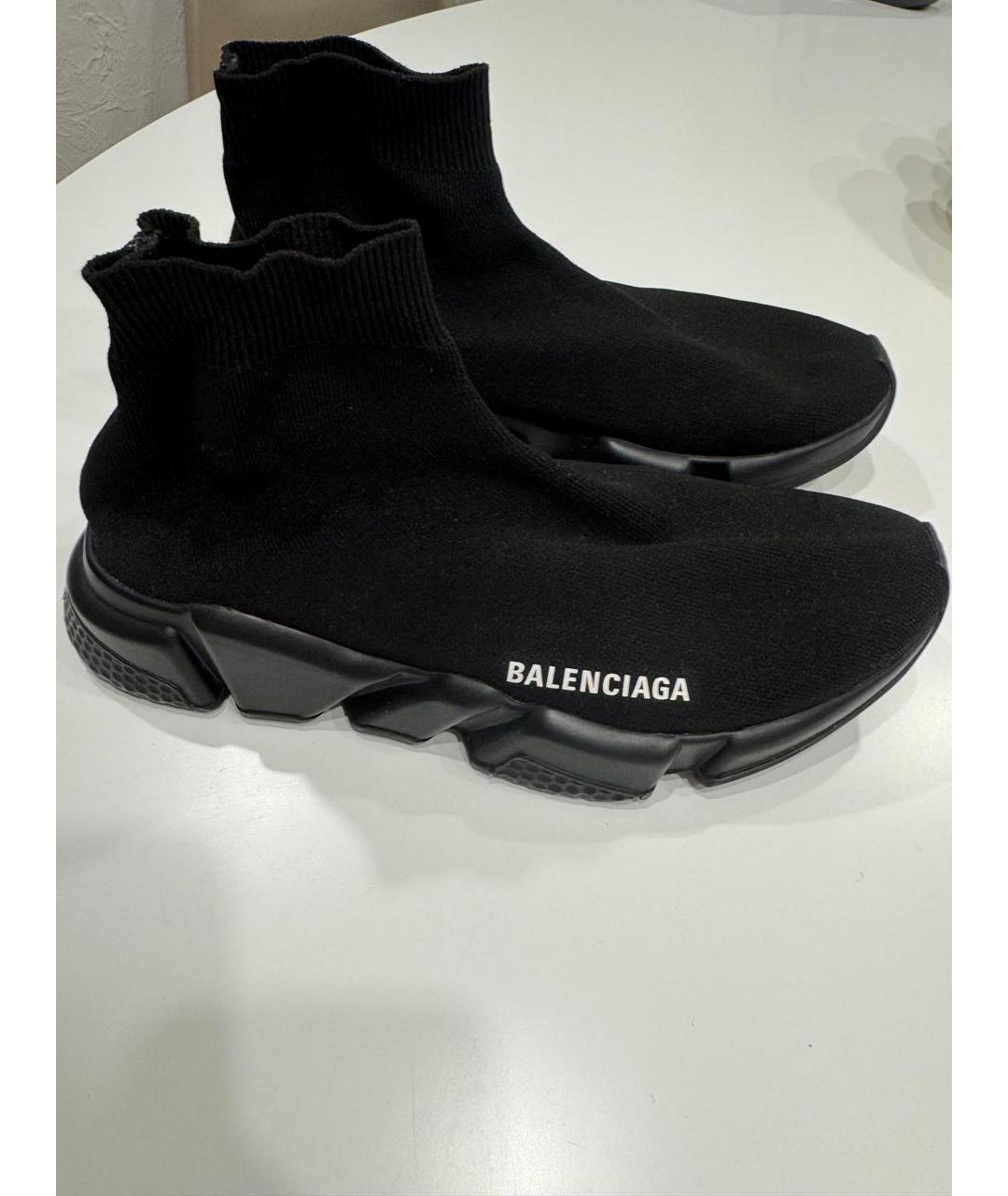 BALENCIAGA Черные текстильные кроссовки, фото 5