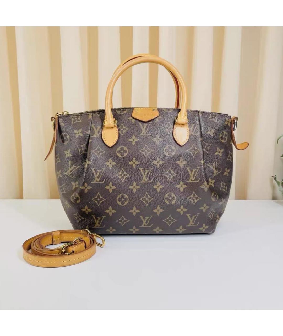 LOUIS VUITTON Коричневая кожаная сумка через плечо, фото 6