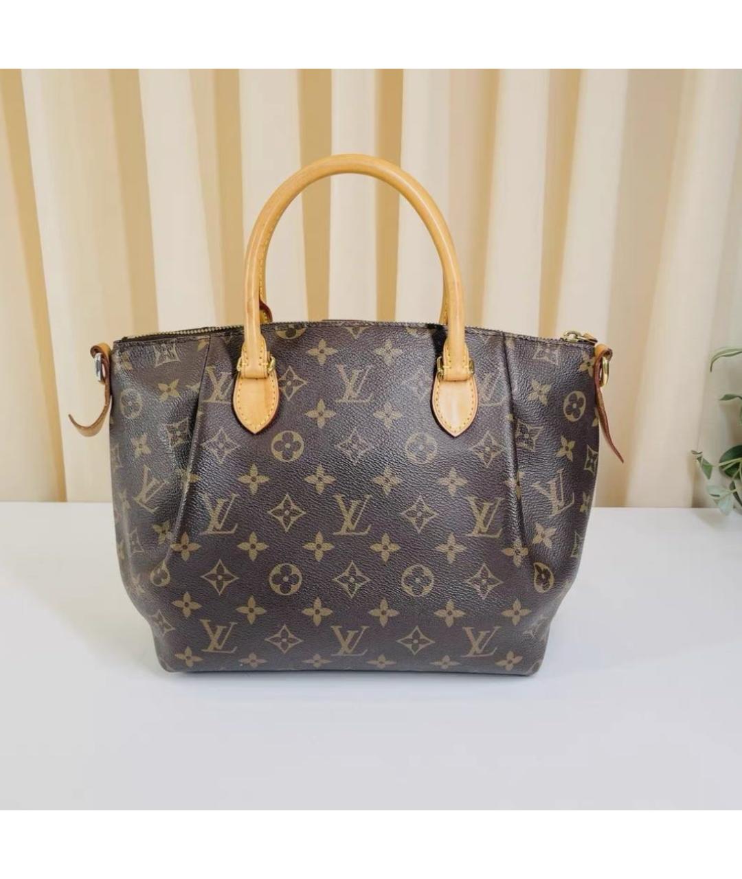 LOUIS VUITTON Коричневая кожаная сумка через плечо, фото 3