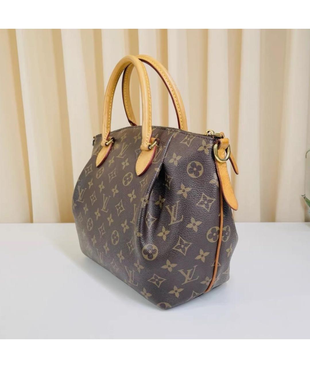 LOUIS VUITTON Коричневая кожаная сумка через плечо, фото 5