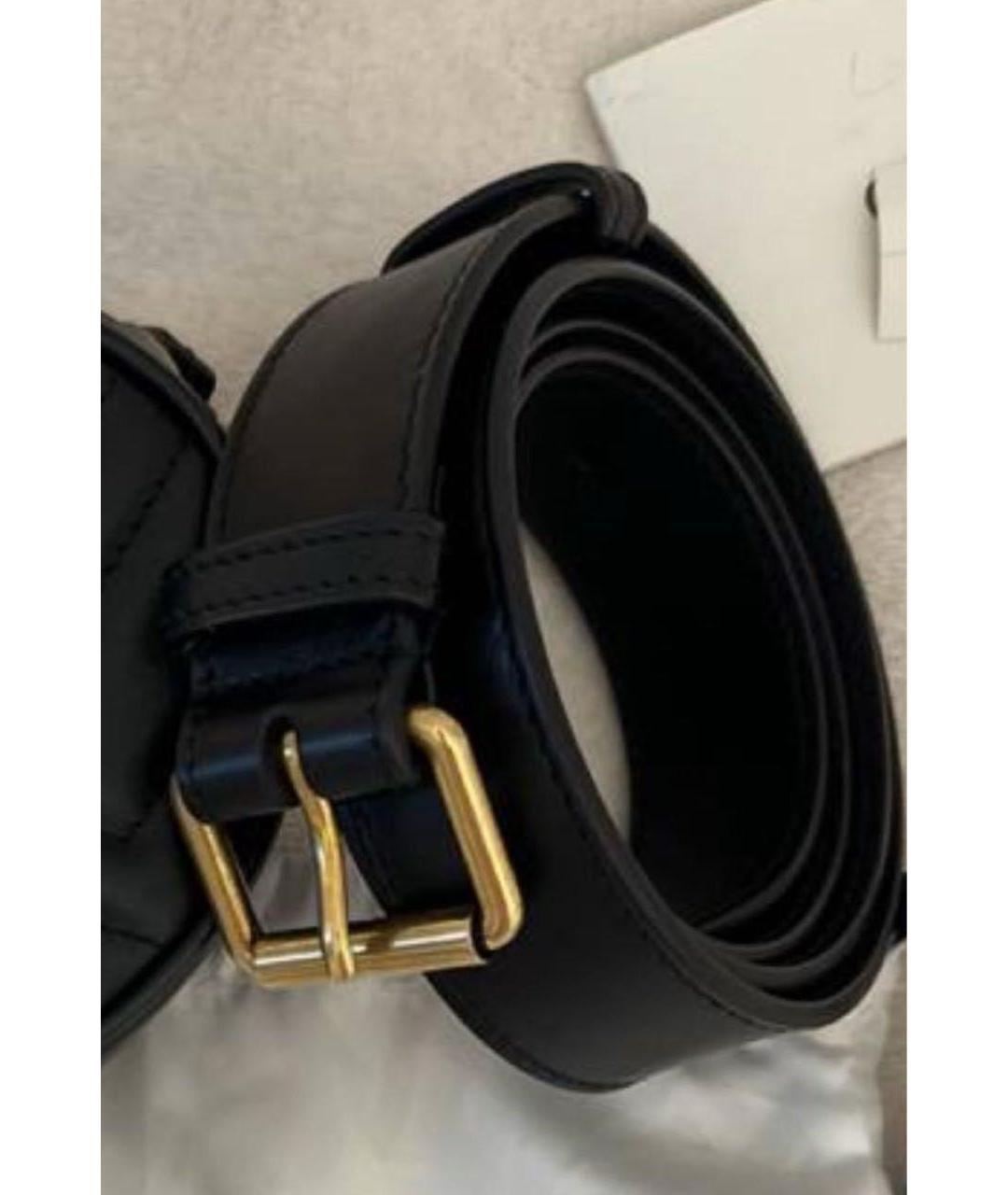 GUCCI Черная кожаная поясная сумка, фото 4