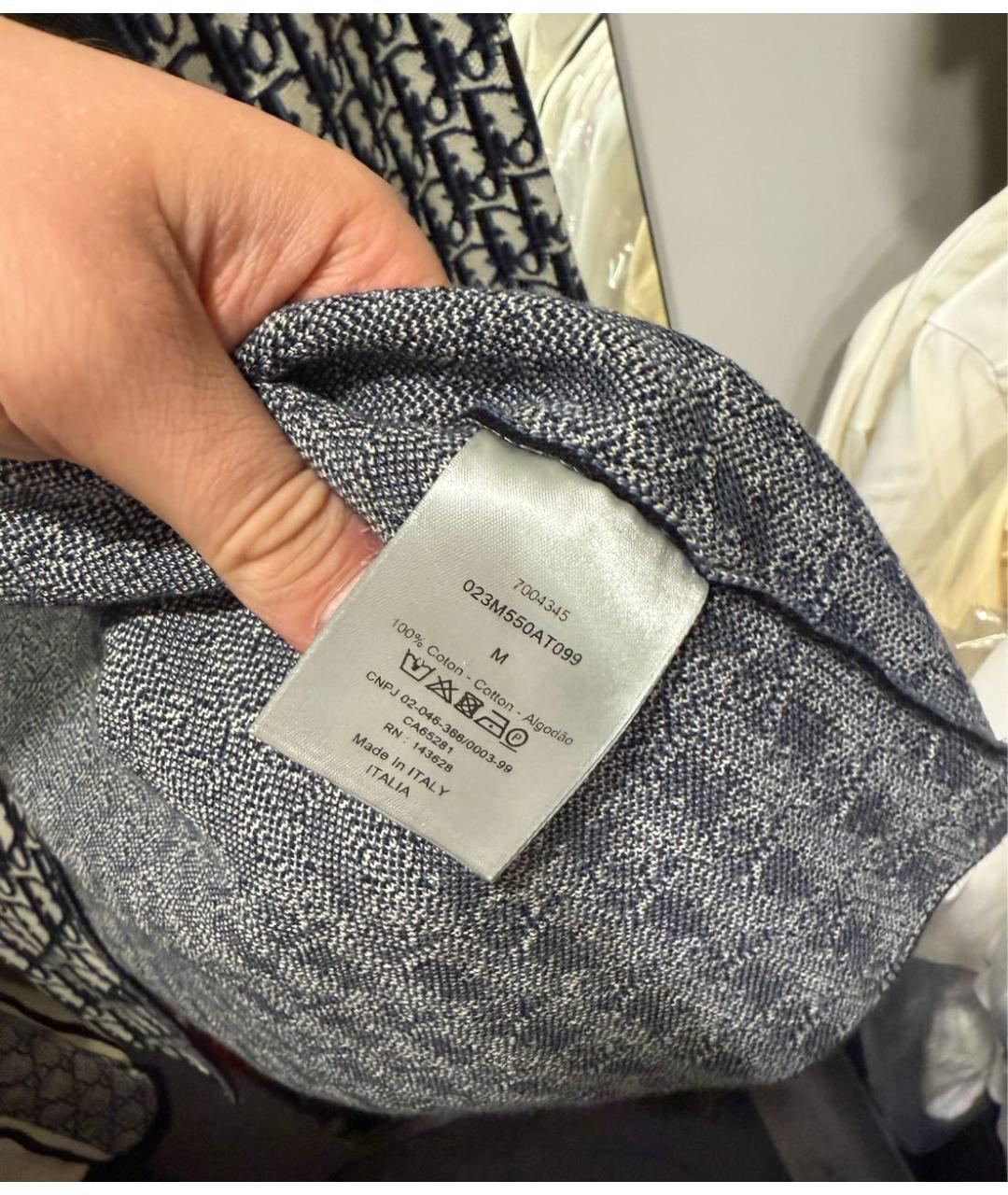 CHRISTIAN DIOR Черная хлопковая кэжуал рубашка, фото 4