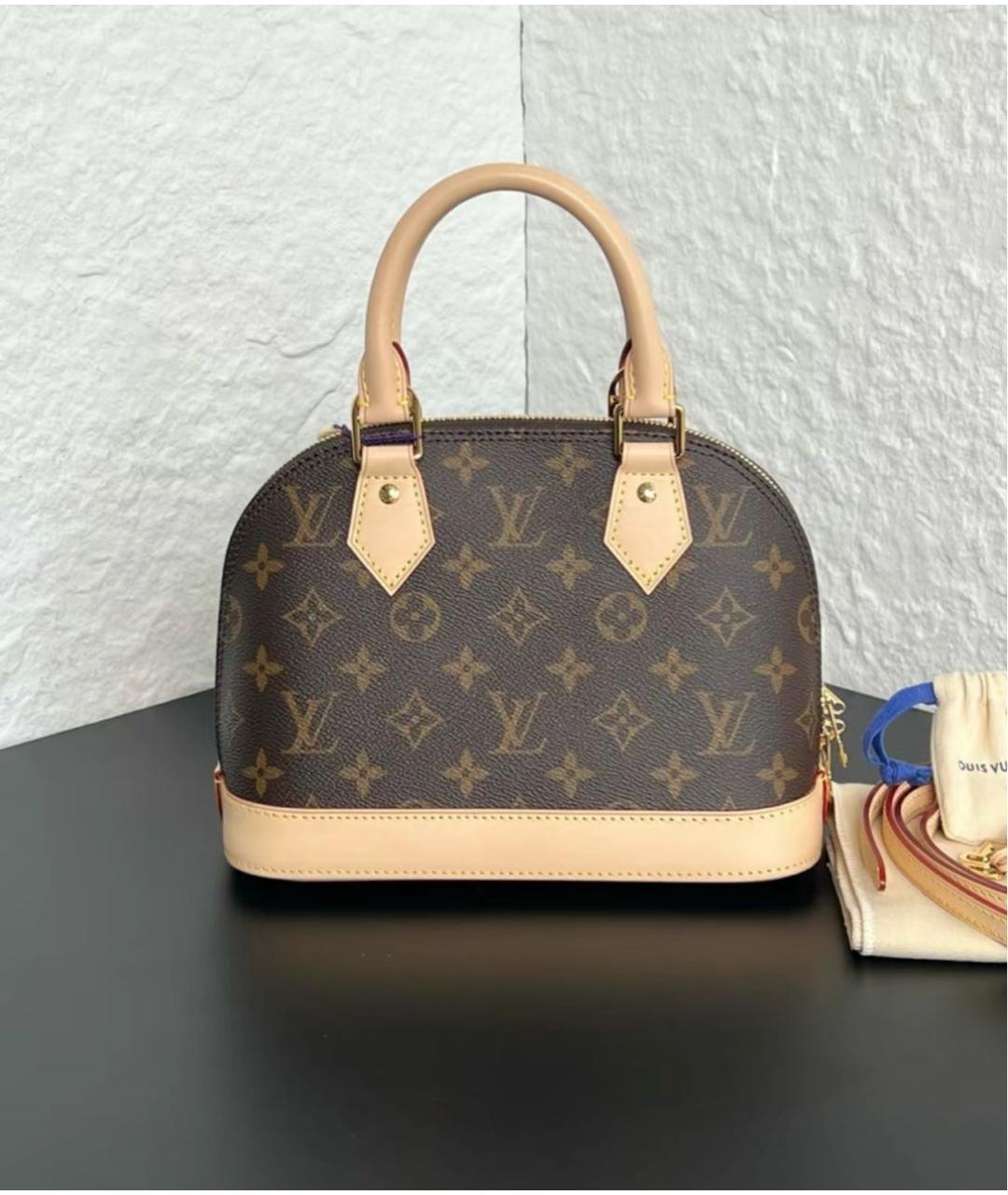 LOUIS VUITTON Коричневая сумка с короткими ручками, фото 3