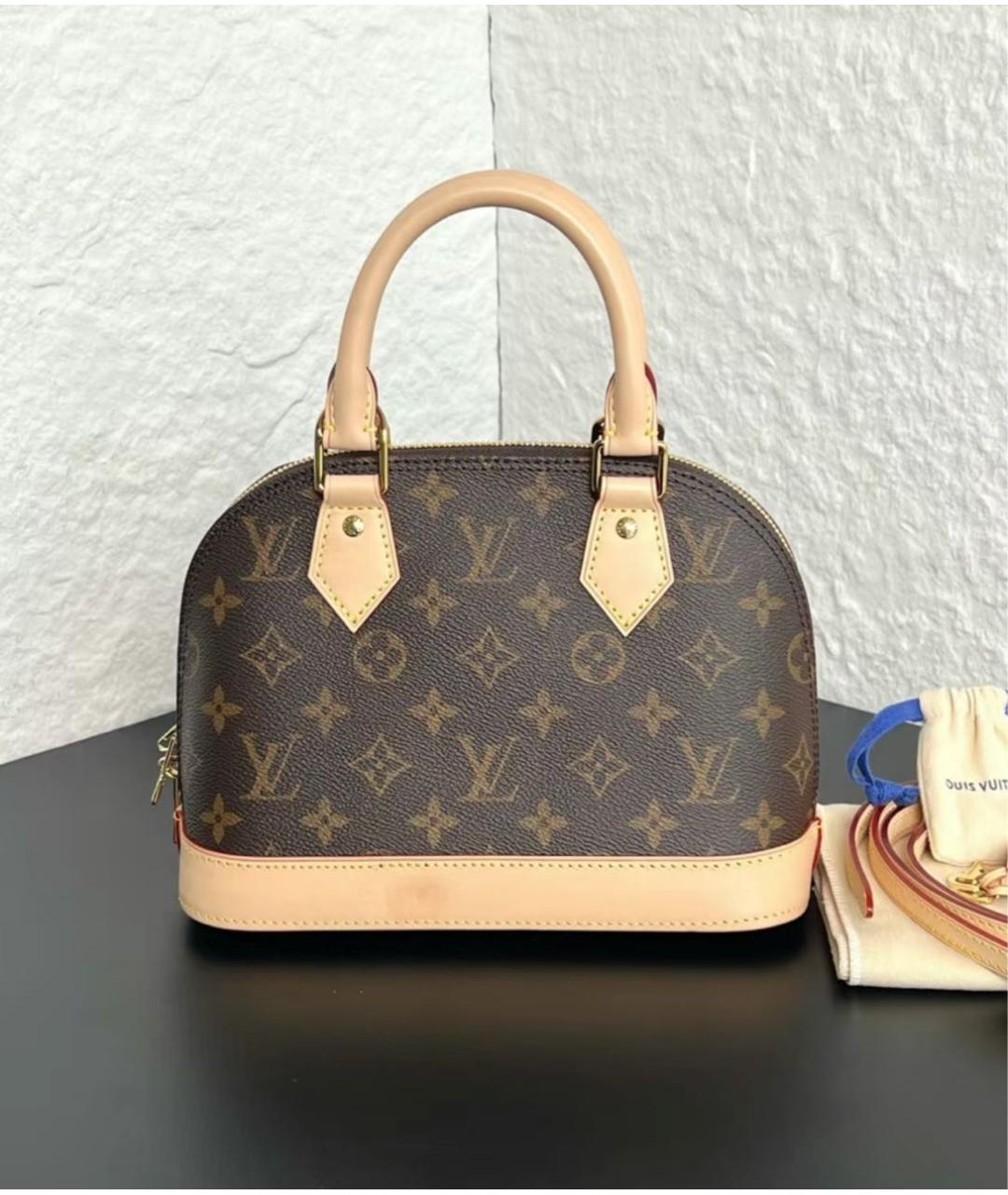 LOUIS VUITTON Коричневая сумка с короткими ручками, фото 4