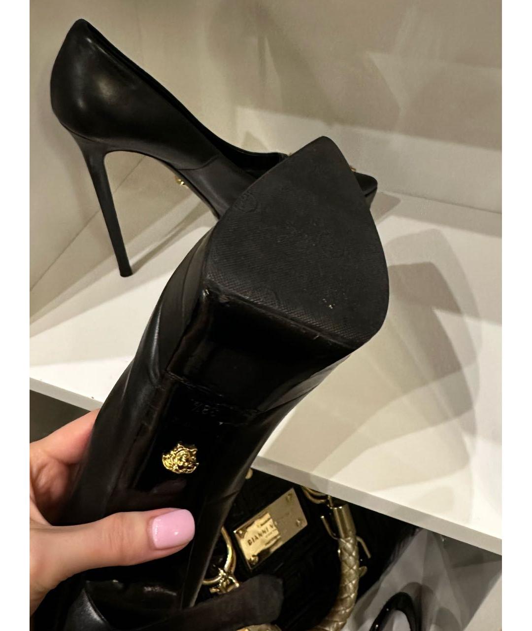 VERSACE COLLECTION Черные кожаные туфли, фото 6