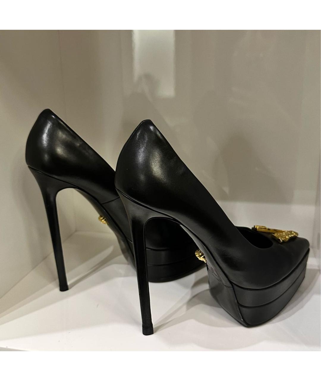 VERSACE COLLECTION Черные кожаные туфли, фото 7
