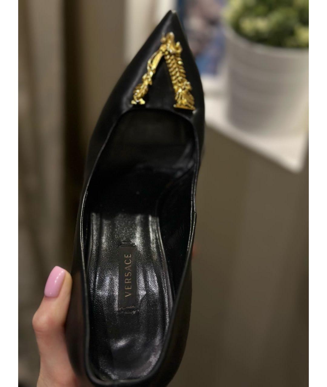 VERSACE COLLECTION Черные кожаные туфли, фото 8