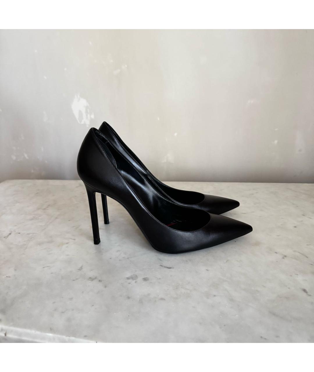SAINT LAURENT Черные кожаные туфли, фото 5