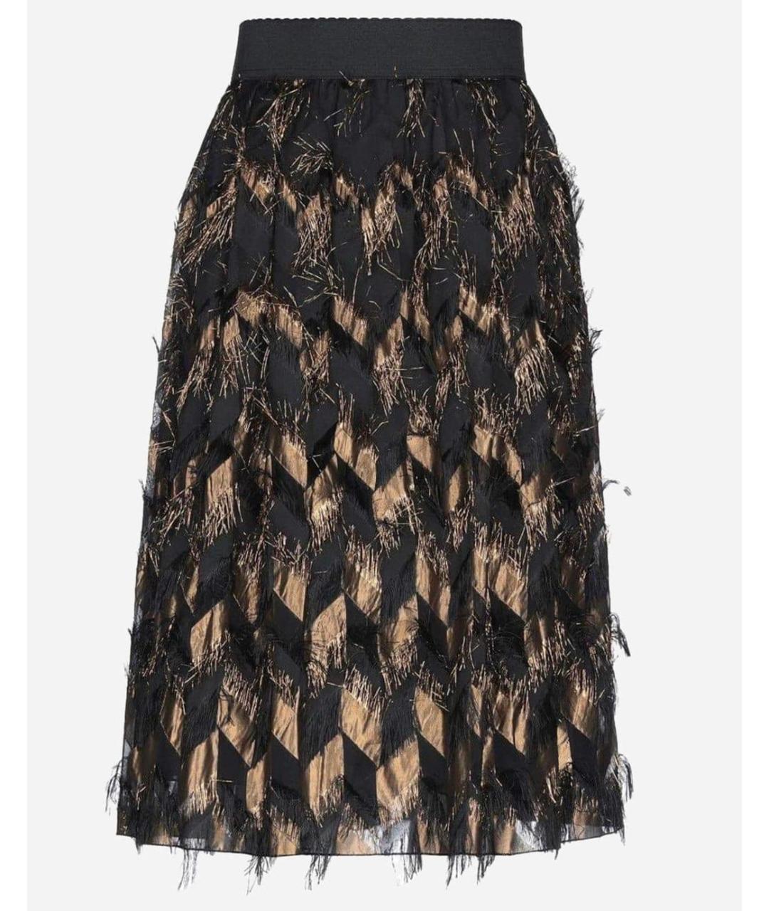 DOLCE&GABBANA Черная юбка миди, фото 2