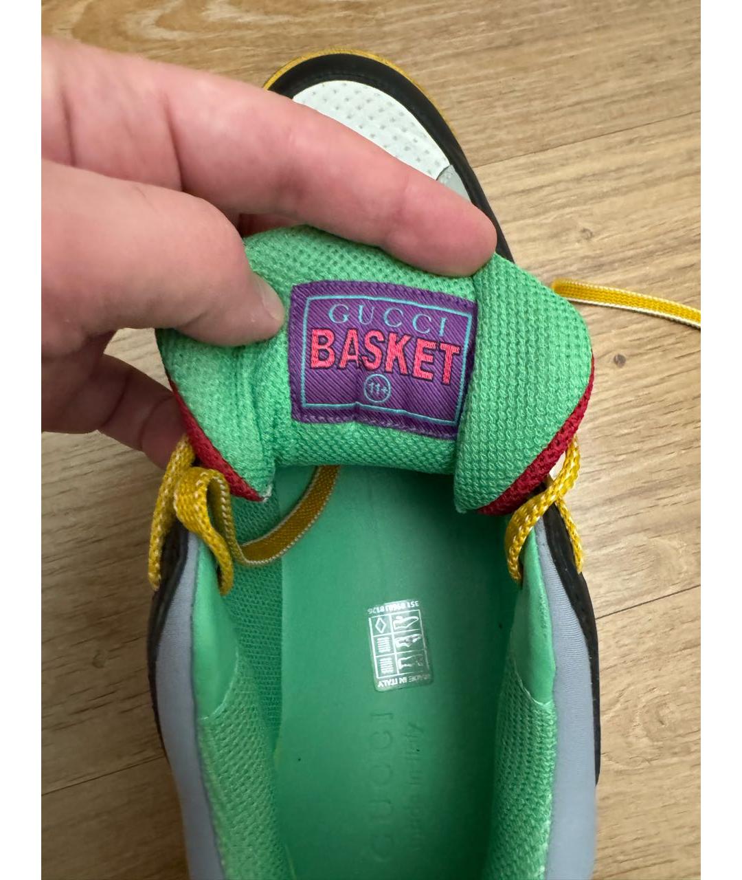 GUCCI Мульти кожаные низкие кроссовки / кеды, фото 3