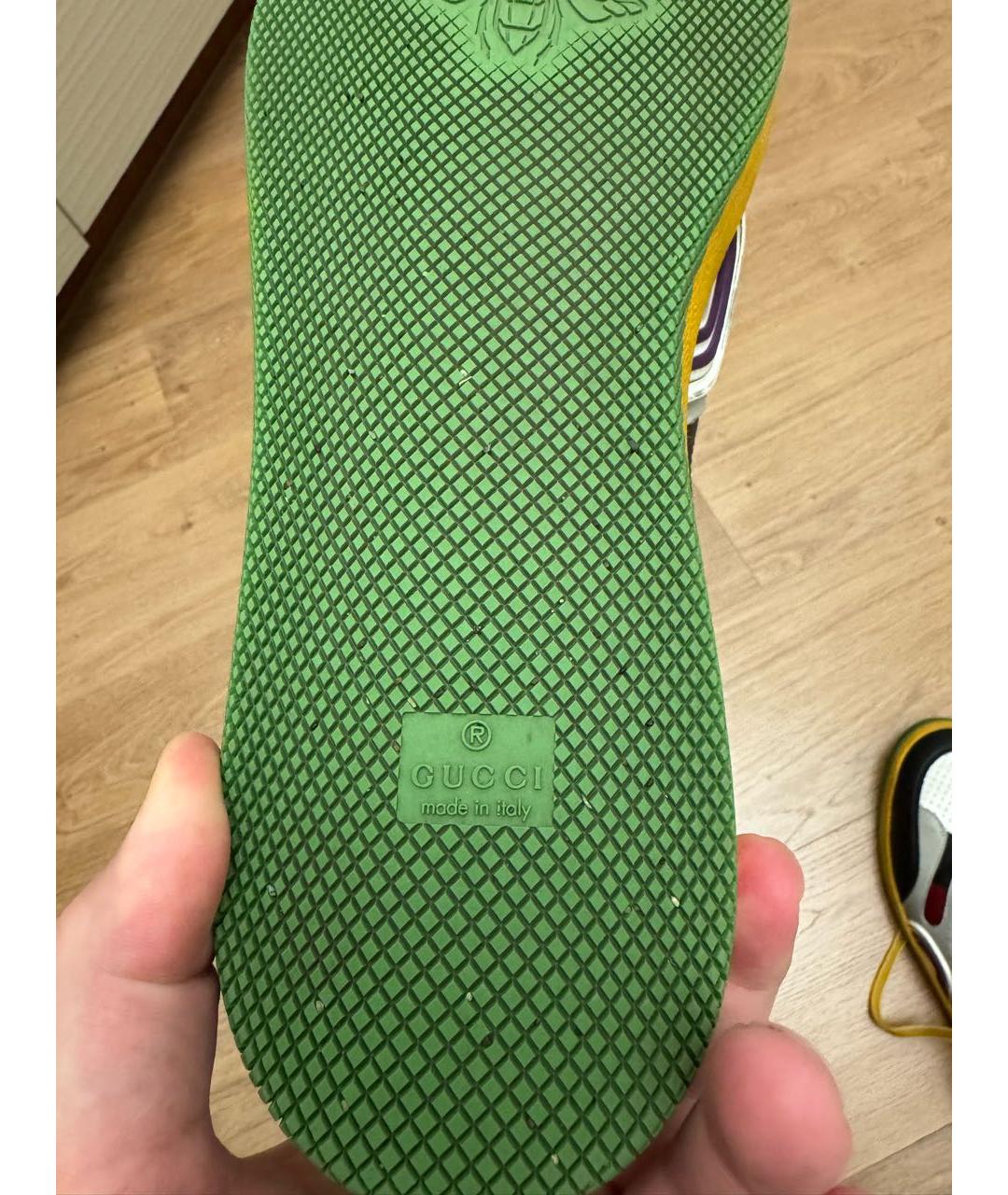 GUCCI Мульти кожаные низкие кроссовки / кеды, фото 5