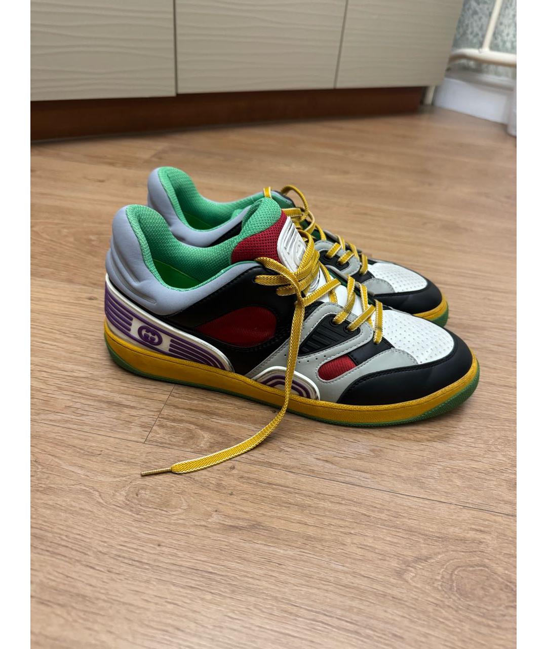 GUCCI Мульти кожаные низкие кроссовки / кеды, фото 8