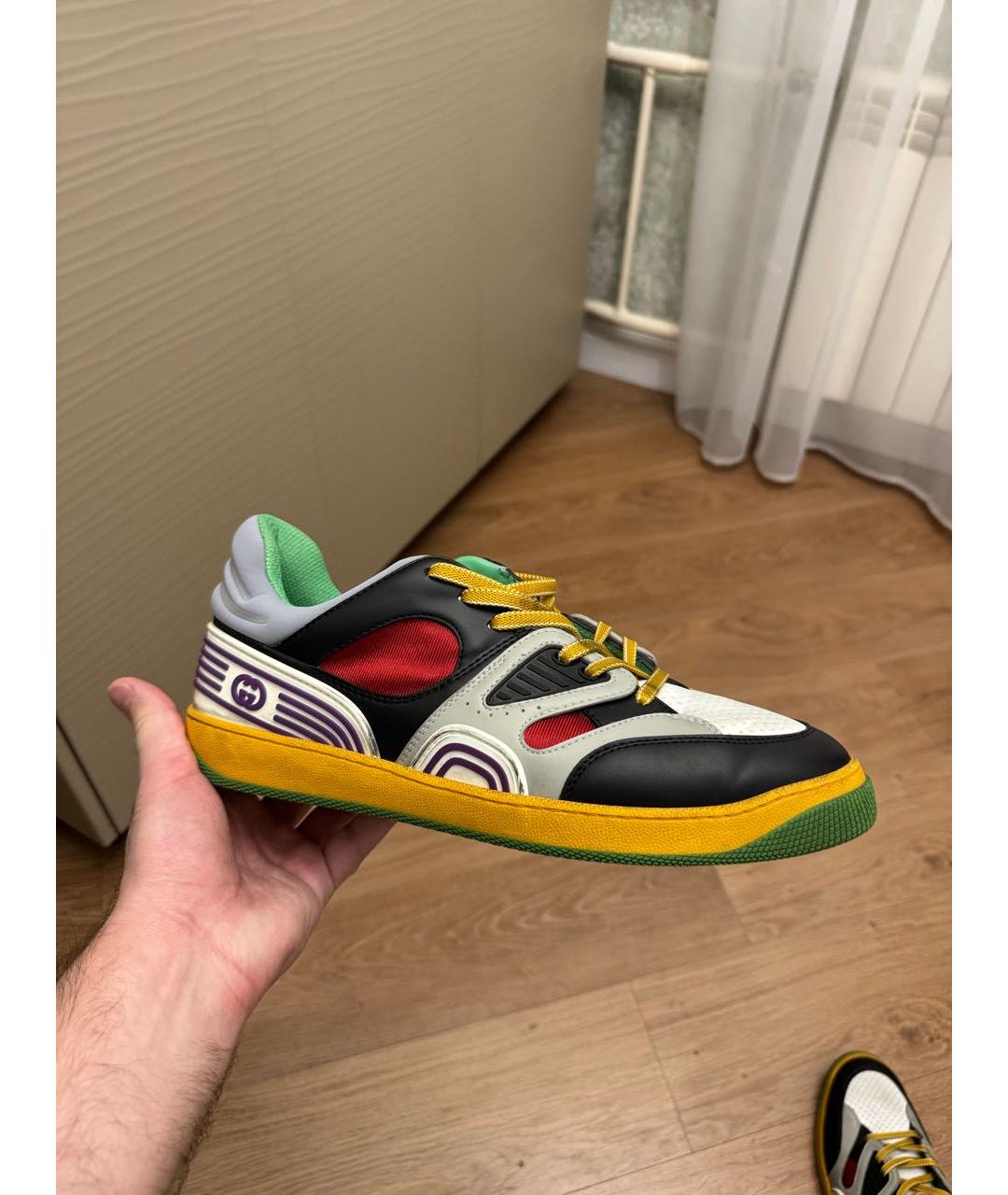 GUCCI Мульти кожаные низкие кроссовки / кеды, фото 9