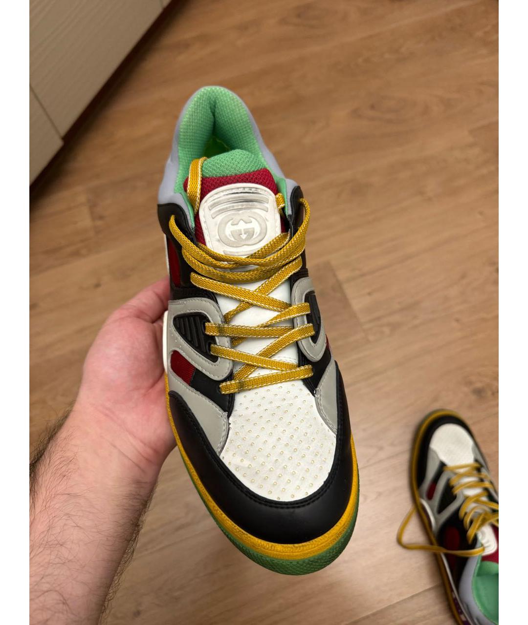GUCCI Мульти кожаные низкие кроссовки / кеды, фото 7