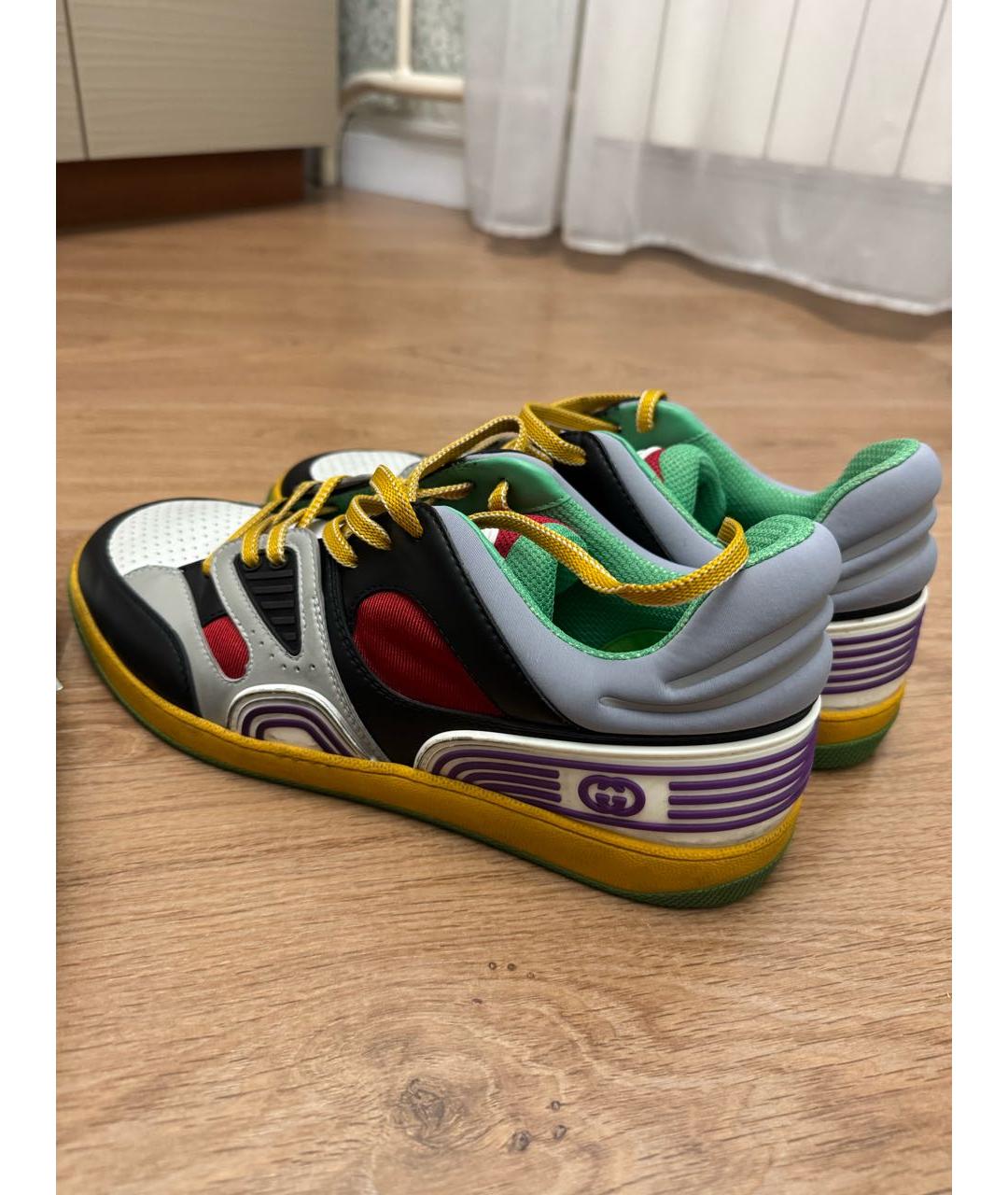 GUCCI Мульти кожаные низкие кроссовки / кеды, фото 4