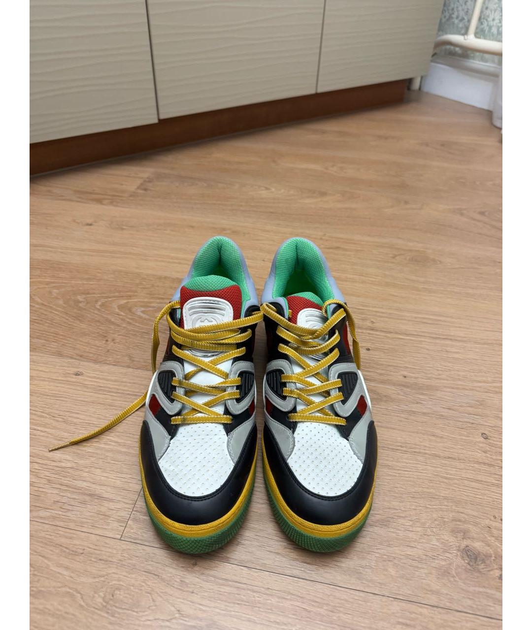 GUCCI Мульти кожаные низкие кроссовки / кеды, фото 2