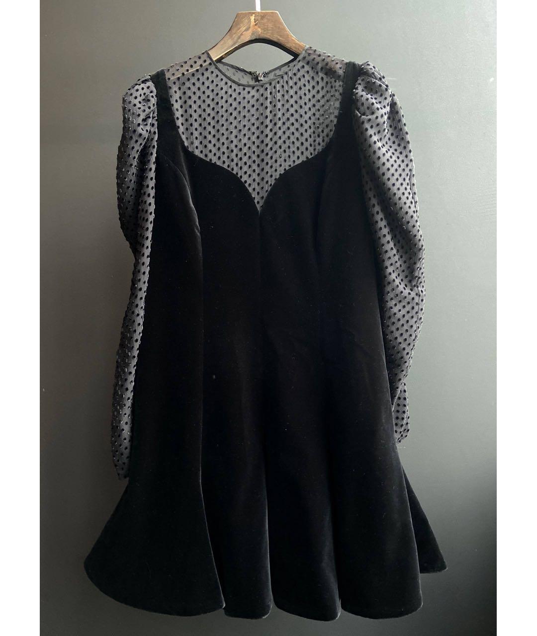 VALENTINO Черное бархатное коктейльное платье, фото 6