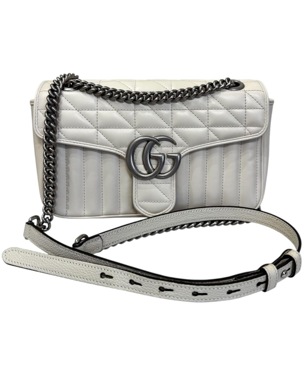 GUCCI Белая кожаная сумка через плечо, фото 1