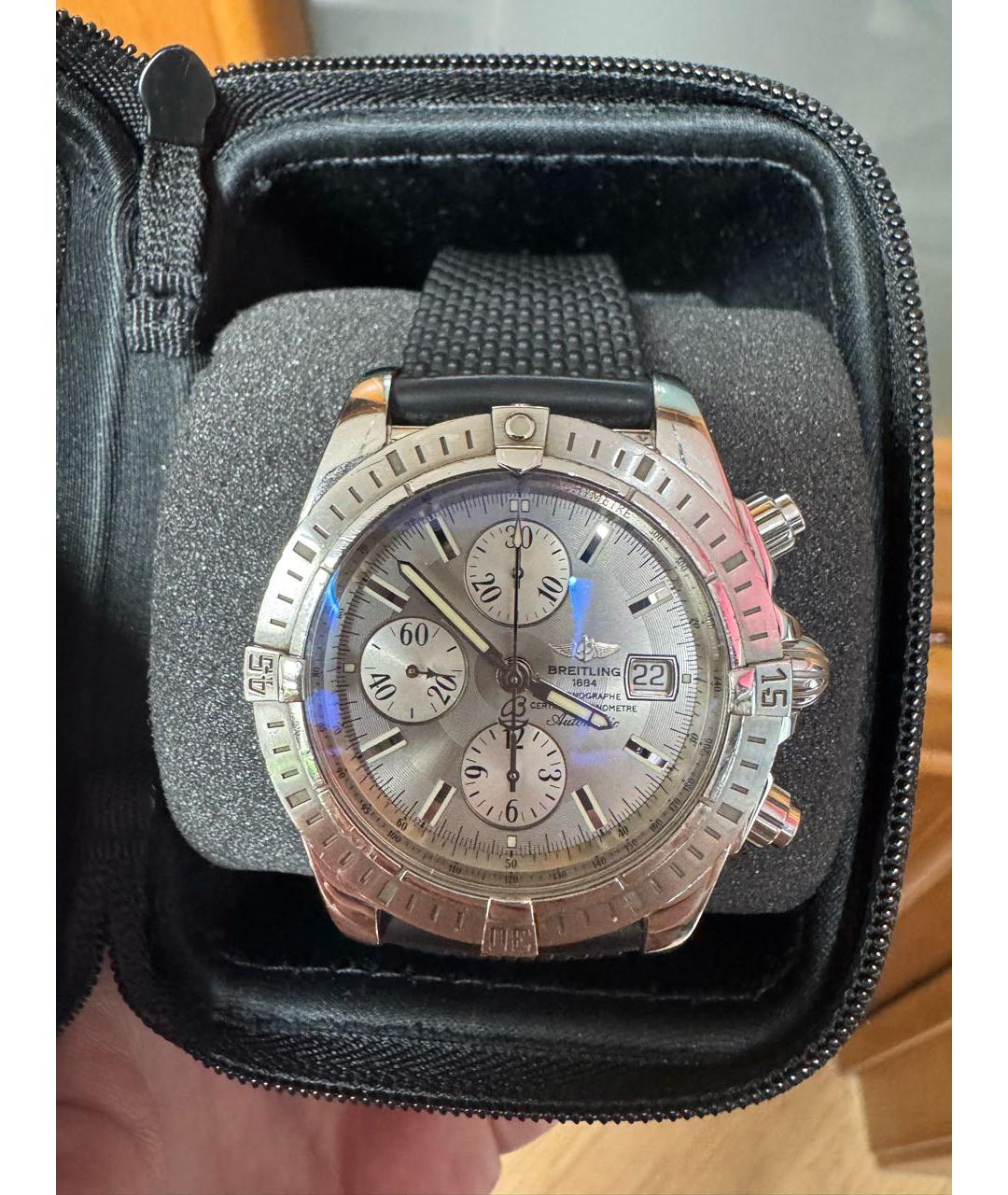 BREITLING Серебряные металлические часы, фото 9