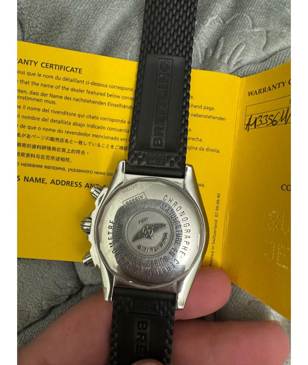 BREITLING Серебряные металлические часы, фото 4