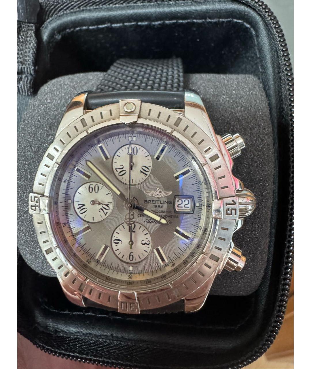 BREITLING Серебряные металлические часы, фото 2