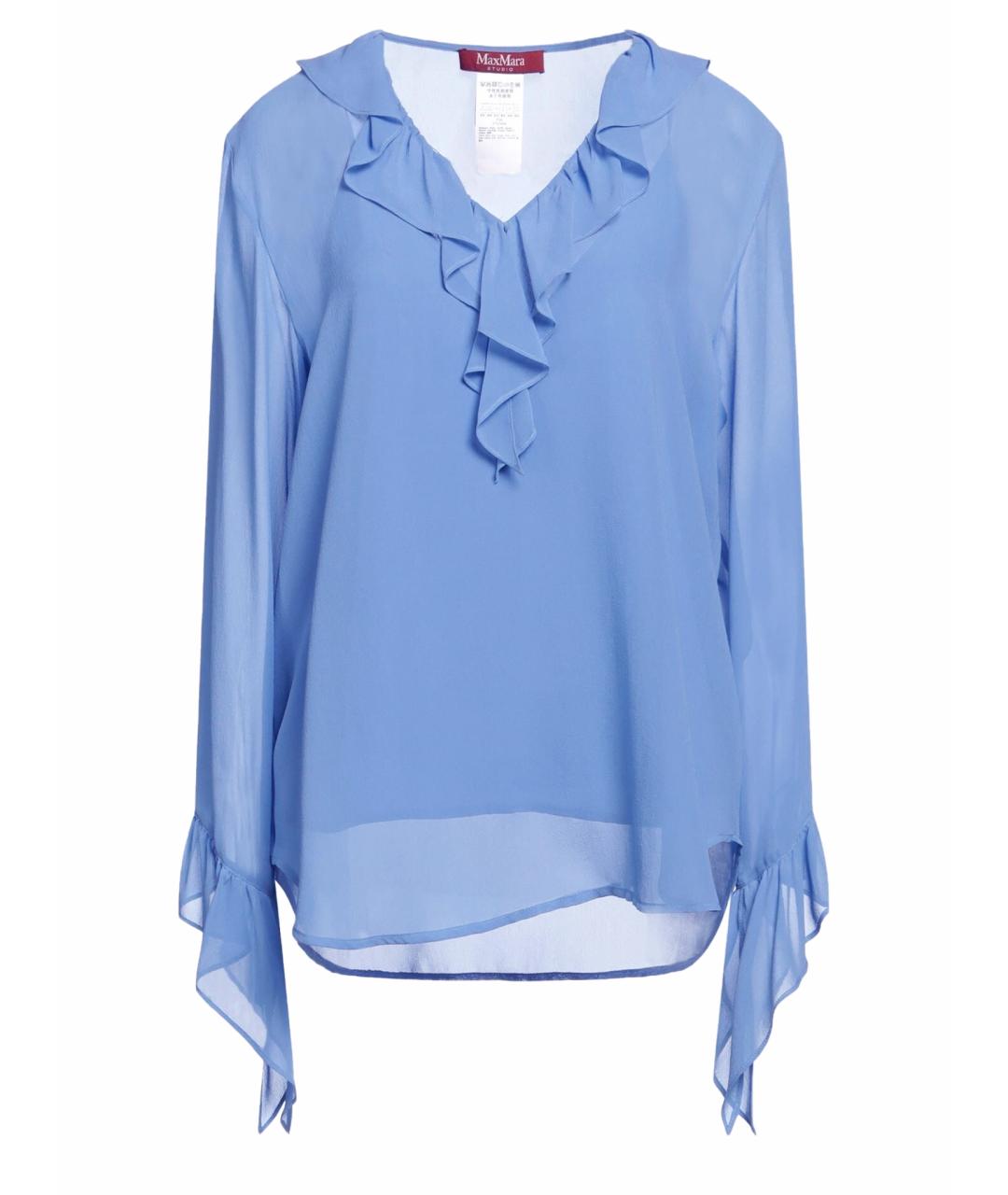 MAX MARA Голубая блузы, фото 1