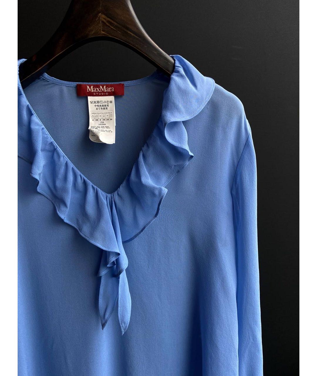MAX MARA Голубая блузы, фото 3