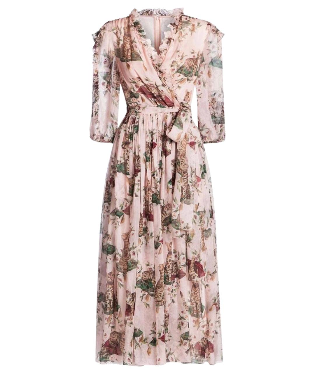 DOLCE&GABBANA Розовое коктейльное платье, фото 1