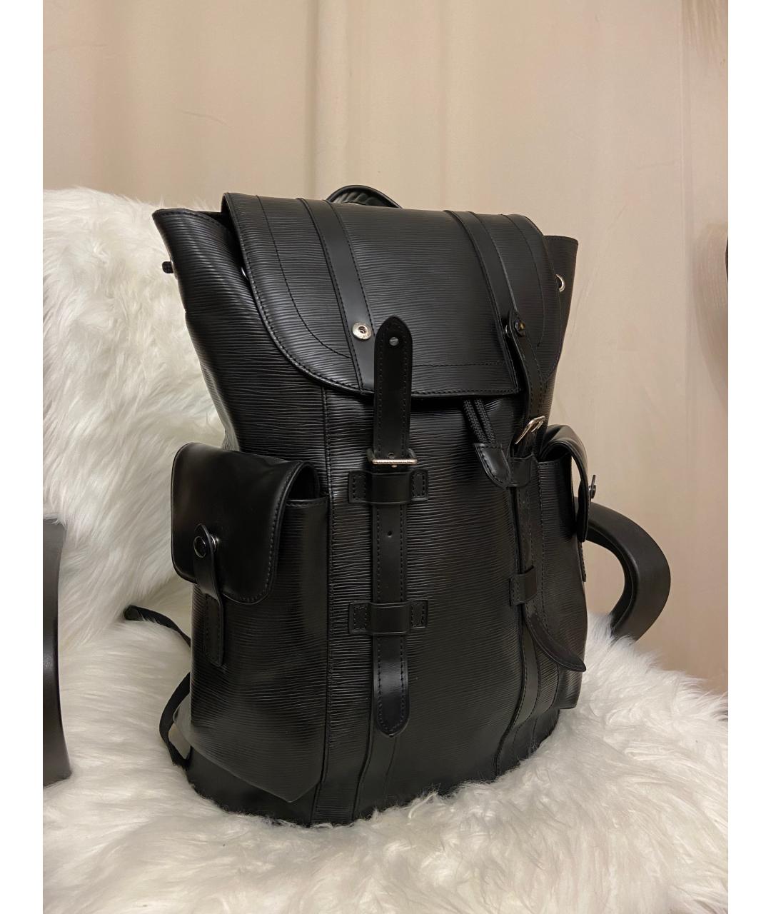 LOUIS VUITTON Черный кожаный рюкзак, фото 2