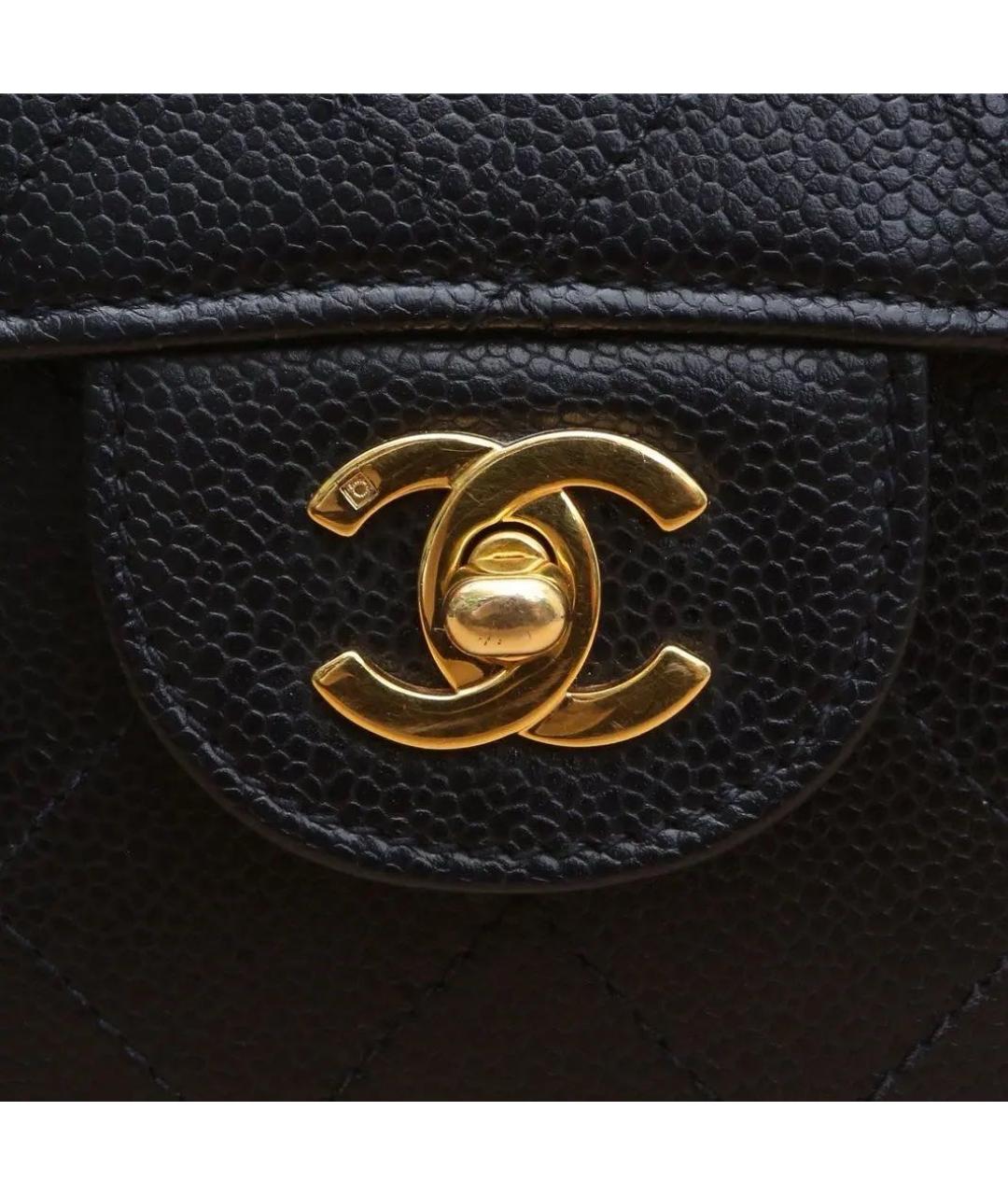 CHANEL Черная кожаная сумка через плечо, фото 6
