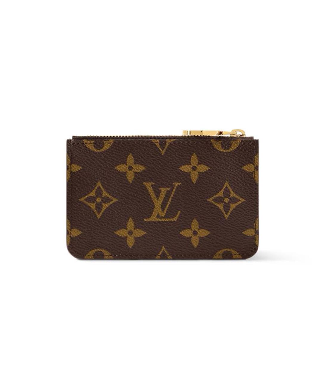 LOUIS VUITTON Коричневый кожаный кардхолдер, фото 4