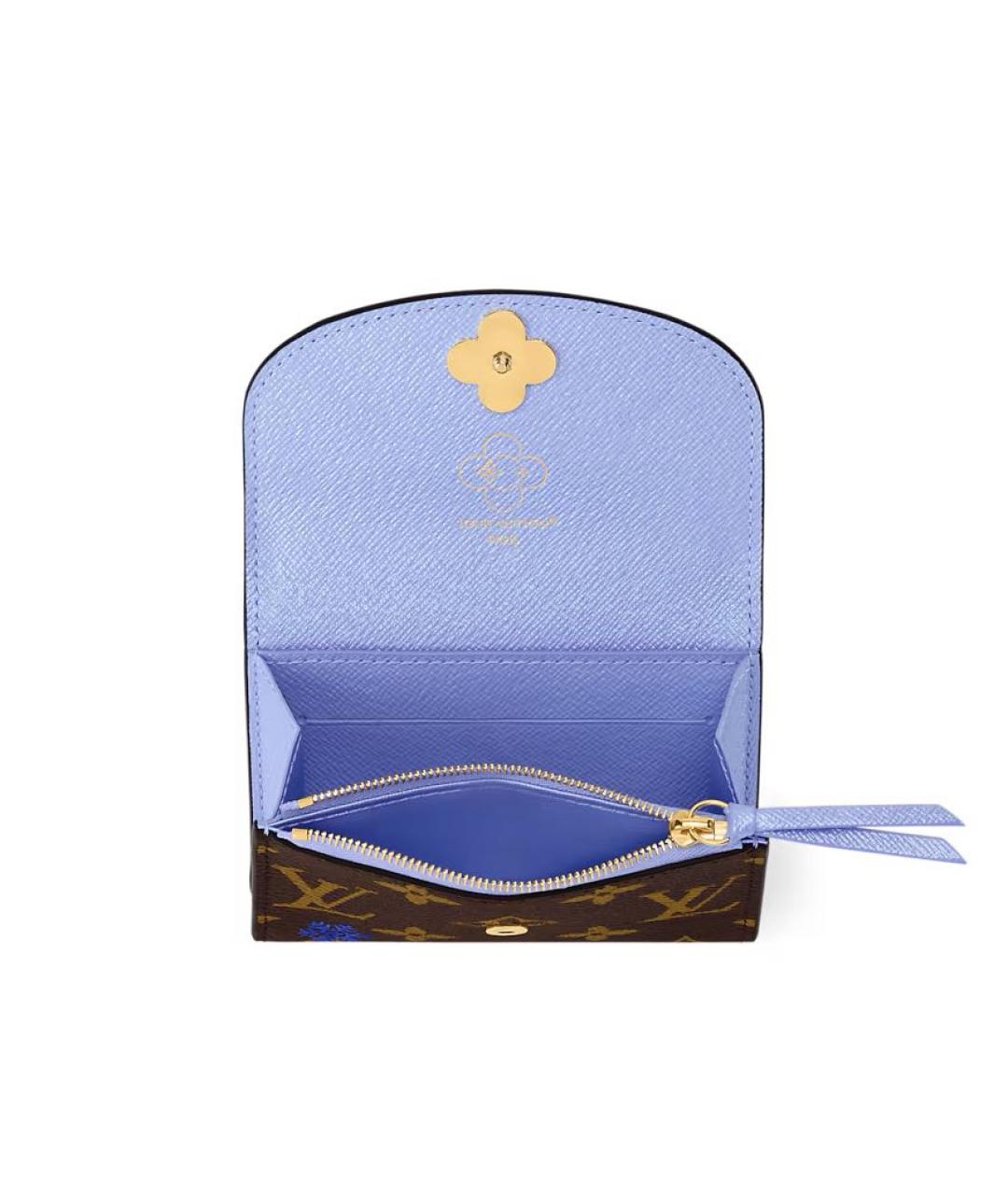 LOUIS VUITTON Коричневый кожаный кошелек, фото 3