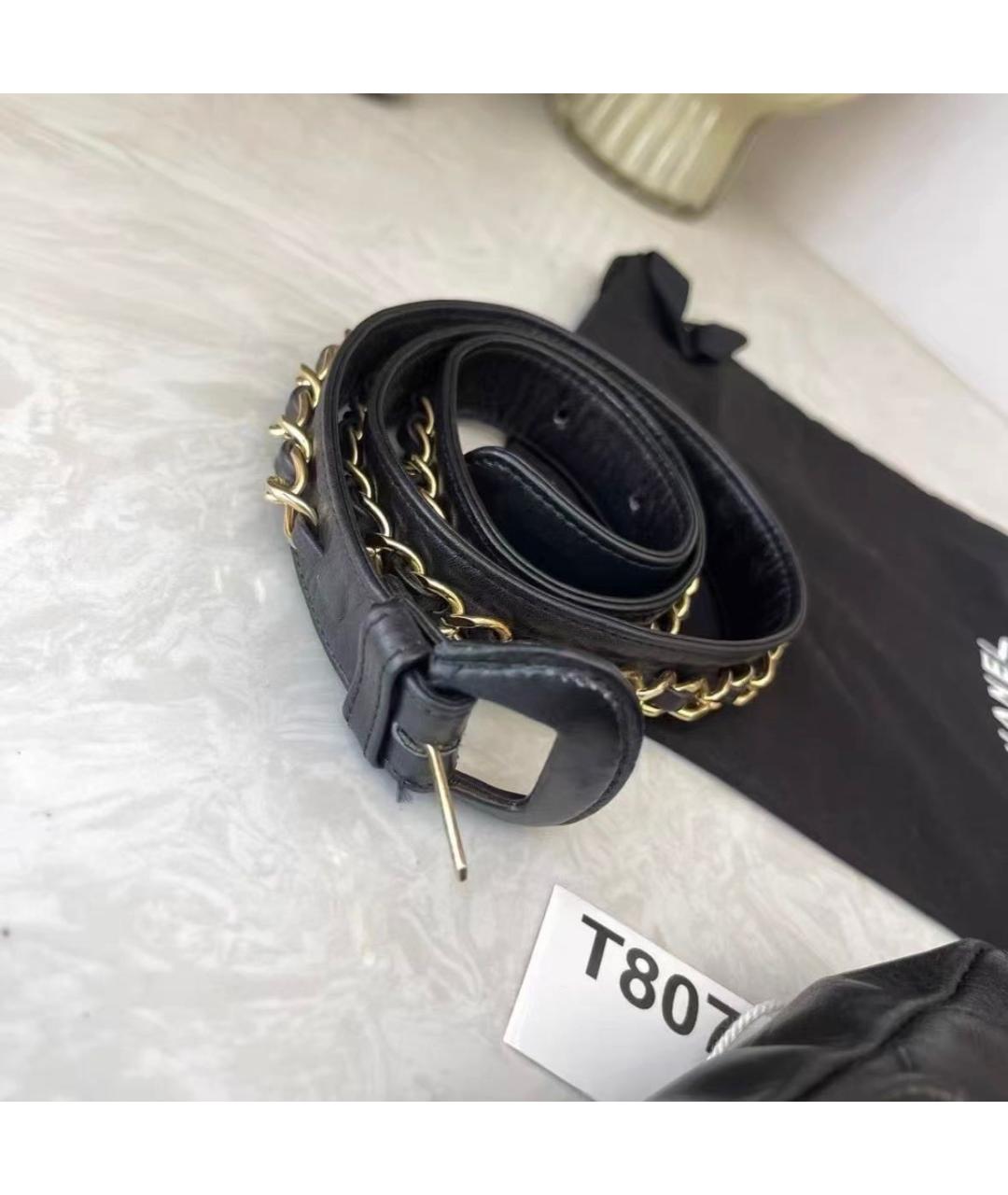 CHANEL Черная кожаная поясная сумка, фото 8