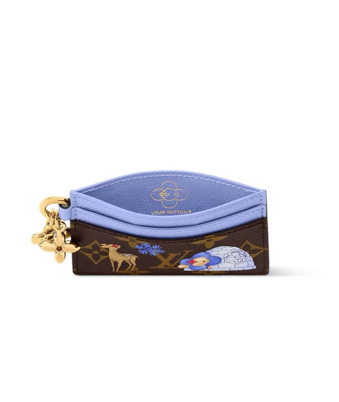 LOUIS VUITTON Коричневый кожаный кардхолдер, фото 2