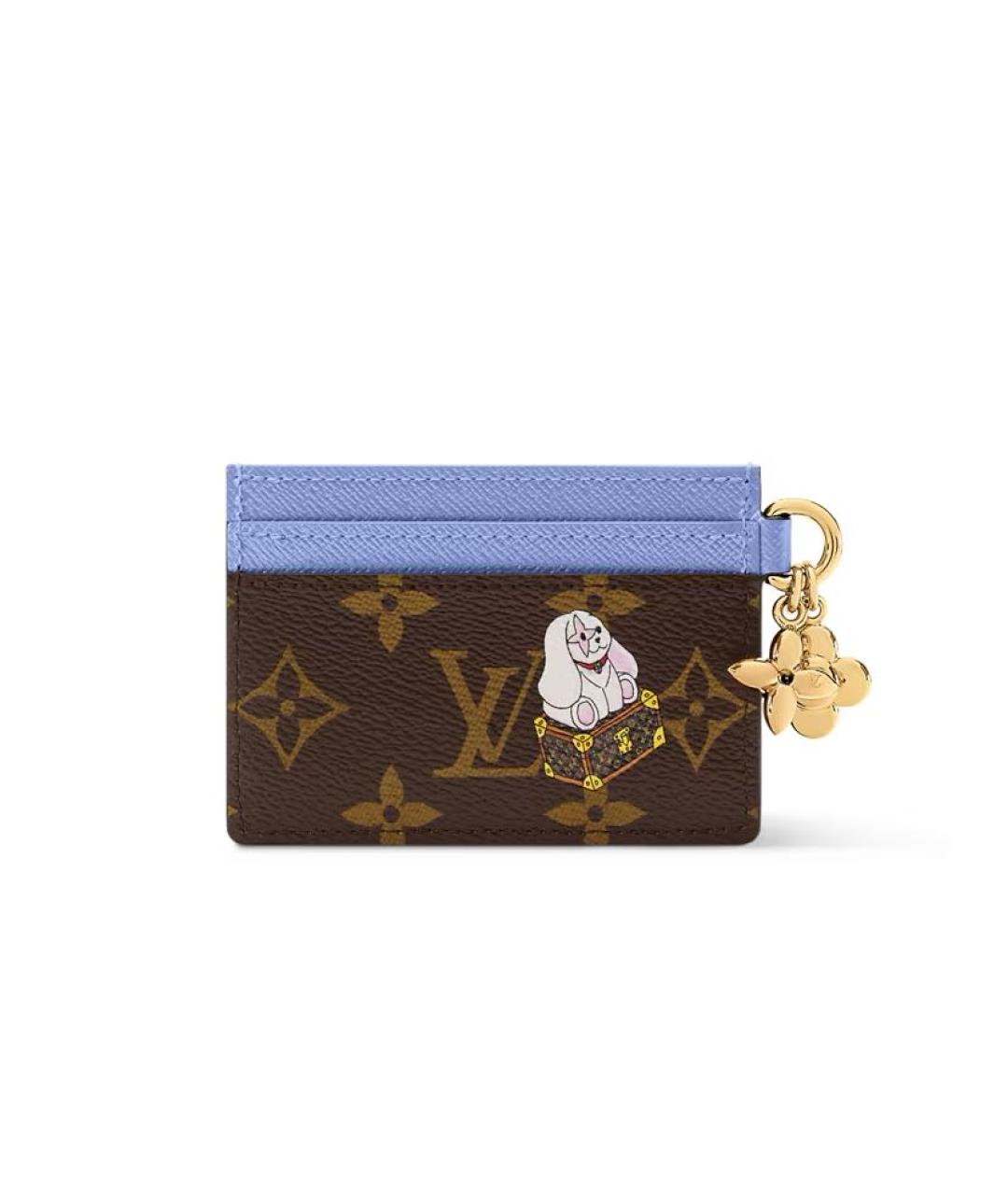 LOUIS VUITTON Коричневый кожаный кардхолдер, фото 3