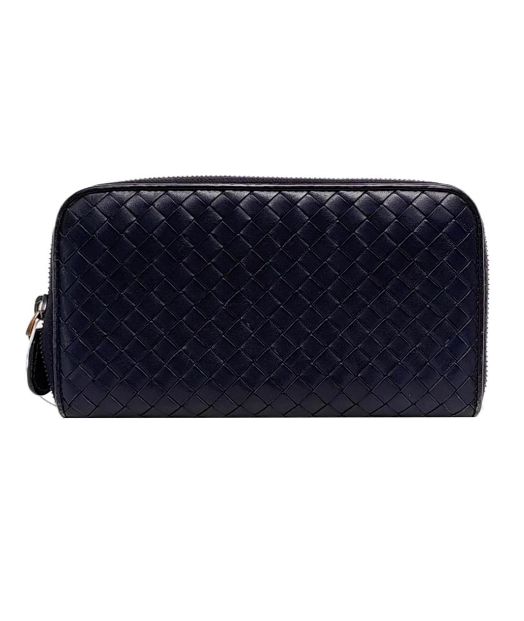 BOTTEGA VENETA Черный кожаный кошелек, фото 1