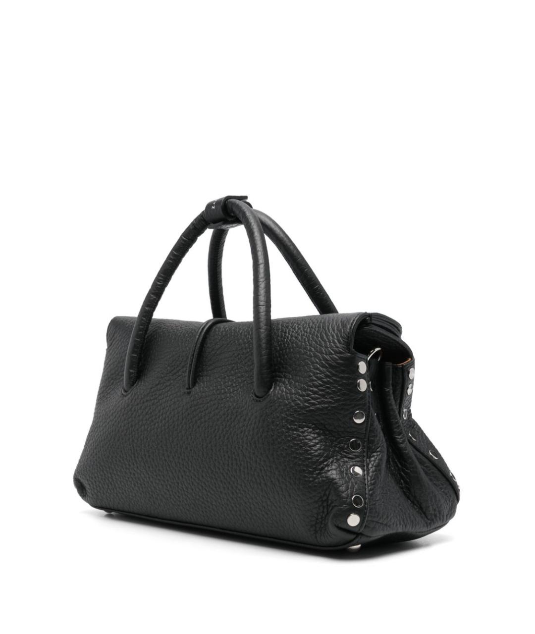 ZANELLATO Черная кожаная сумка тоут, фото 2