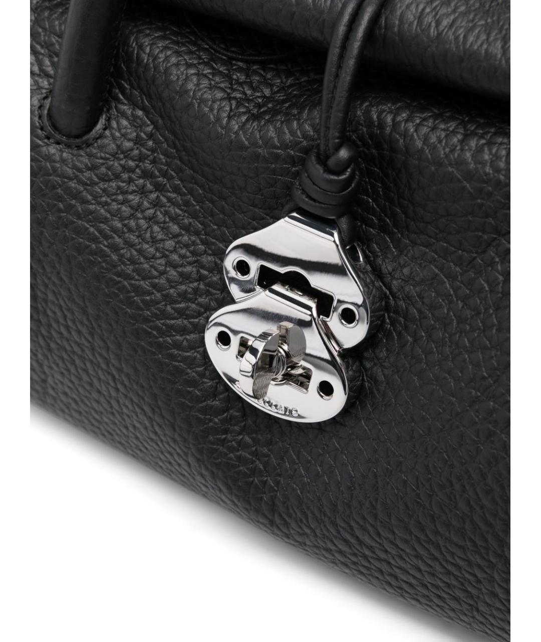 ZANELLATO Черная кожаная сумка тоут, фото 4