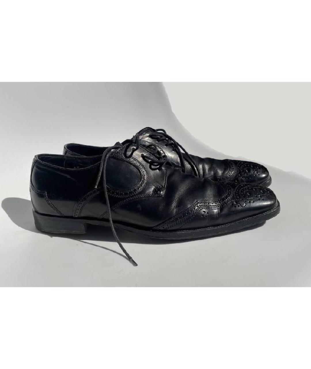 PRADA Черные кожаные туфли, фото 6