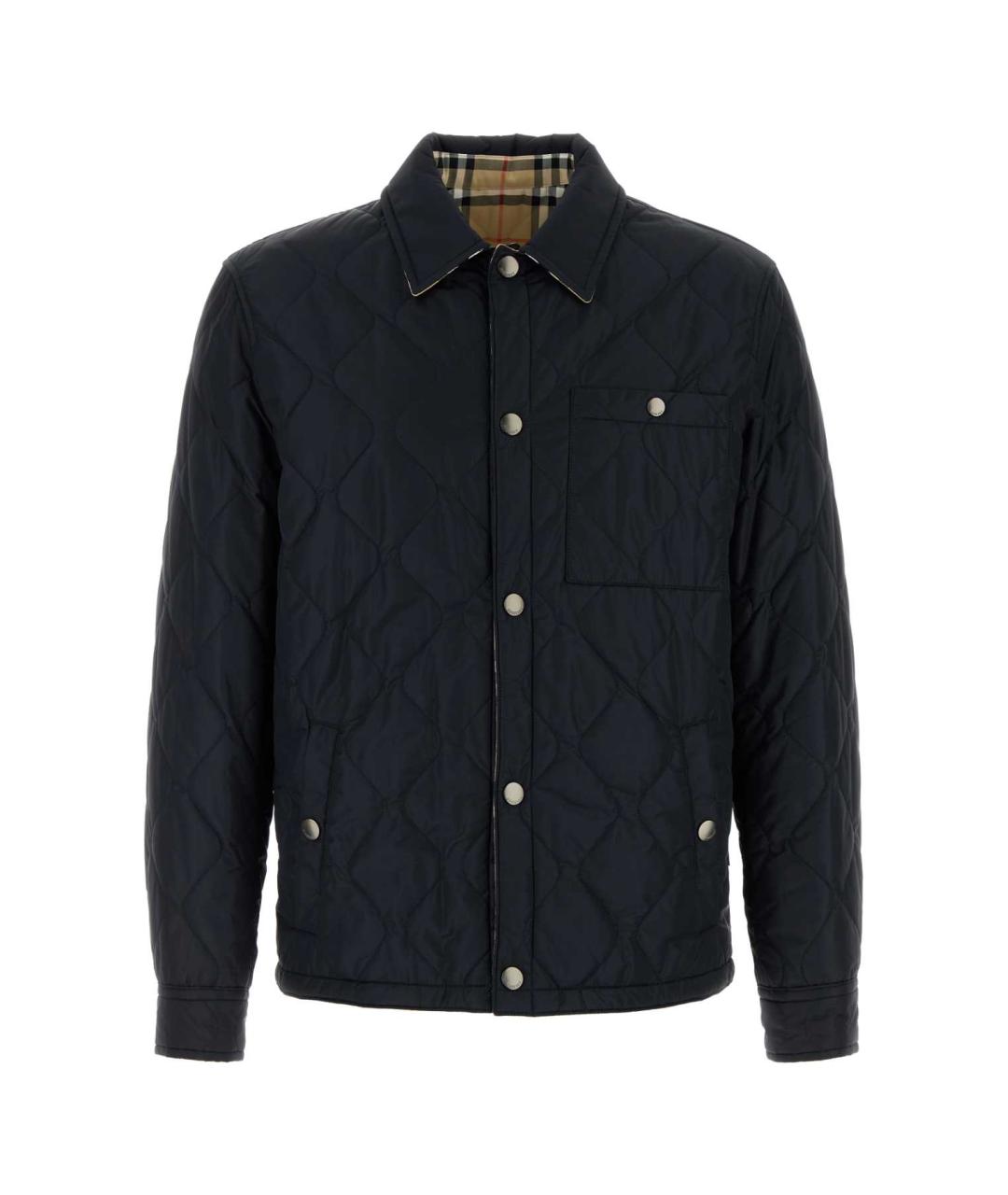 BURBERRY Темно-синяя полиамидовая куртка, фото 1