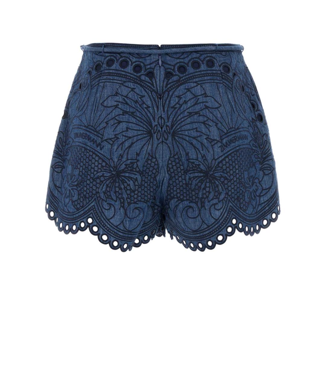 ZIMMERMANN Синие хлопковые шорты, фото 2