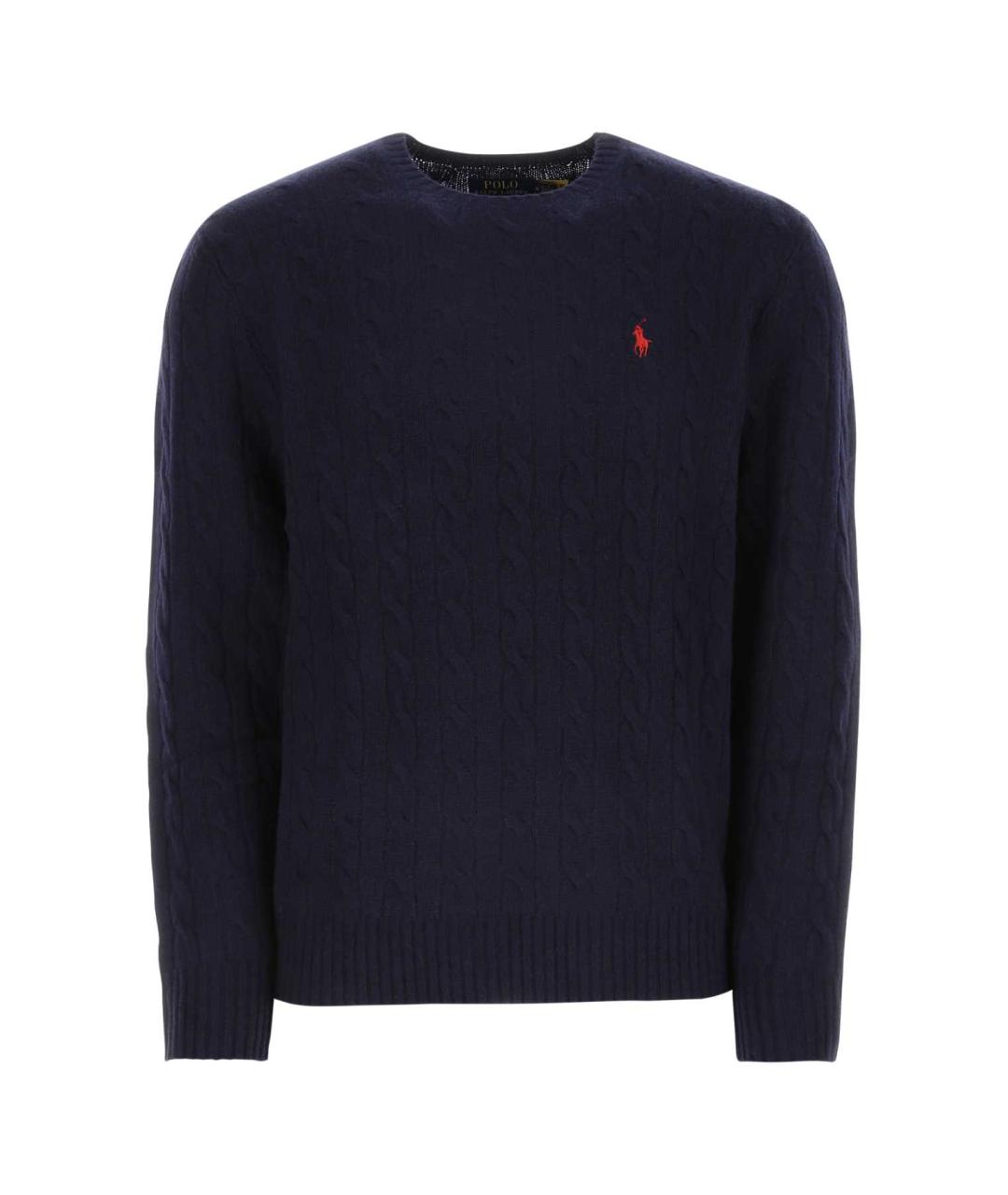 POLO RALPH LAUREN Темно-синий шерстяной джемпер / свитер, фото 1