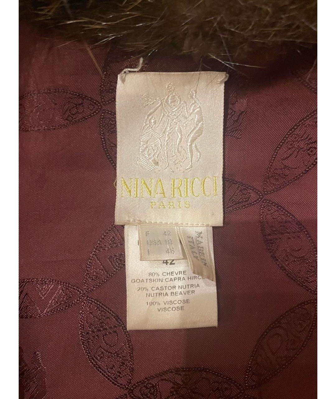 NINA RICCI Коричневая меховая шуба, фото 8