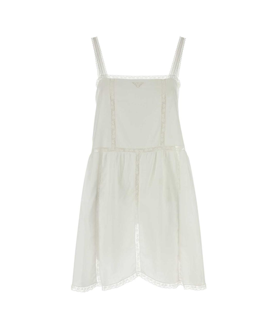 PRADA Белое хлопковое повседневное платье, фото 1